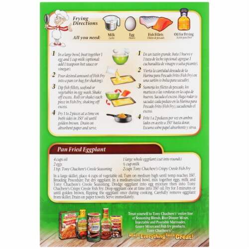 Tony Chachere's® Crispy Creole Fish Fry MIx Perspective: back