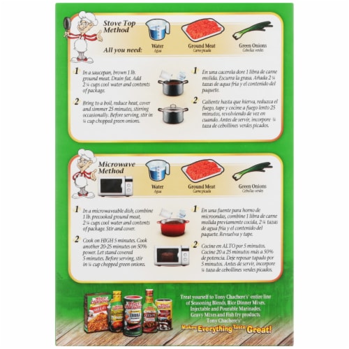 Tony Chachere's® Creole Dirty Rice Dinner Mix Perspective: back