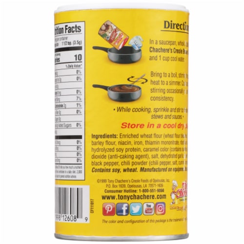 Tony Chachere's® Creole Brown Gravy Mix Perspective: back