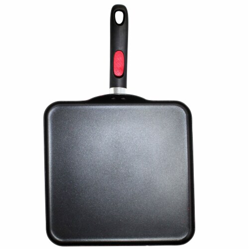 Mirro Square Flat Griddle - Black/Red Perspective: back