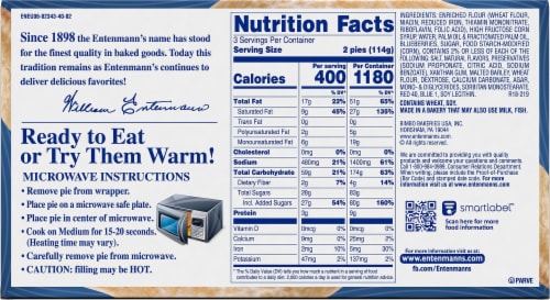 Entenmann's® Minis Blueberry Glazed Snack Pies Perspective: back