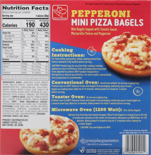 Harris Teeter® Pepperoni Mini Pizza Bagel Snacks Perspective: back