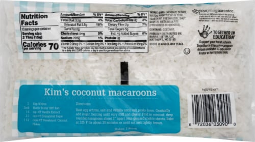 Harris Teeter Sweetened Coconut Flakes Perspective: back