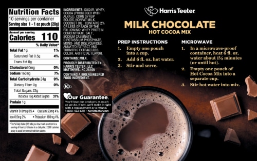 Harris Teeter® Milk Chocolate Hot Cocoa Drink Mix Perspective: back