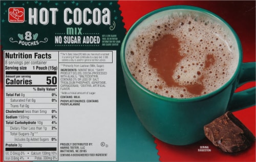 Harris Teeter® No Sugar Added Hot Cocoa Drink Mix Perspective: back