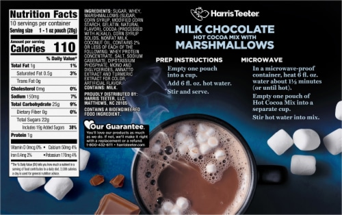 Harris Teeter® Hot Cocoa With Marshmallows Drink Mix Perspective: back