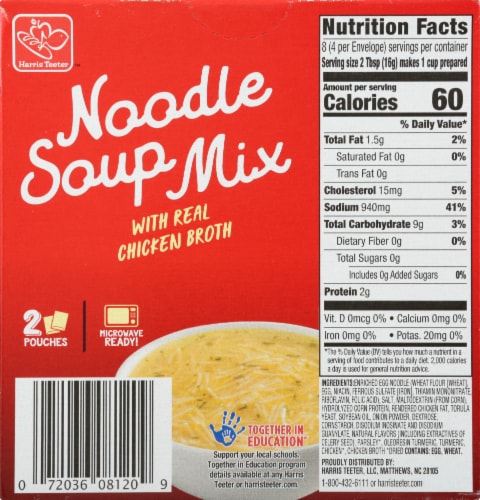 Harris Teeter™ Noodle Soup Mix with Real Chicken Broth Perspective: back
