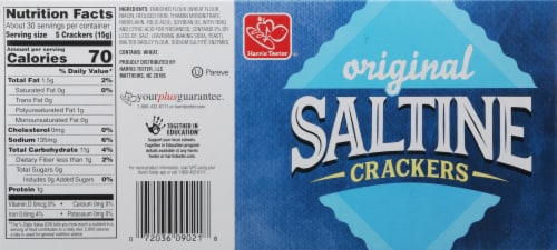 Harris Teeter Saltine Original Crackers Perspective: back