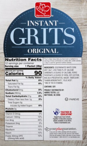 Harris Teeter® Original Instant Grits Perspective: back