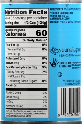 Harris Teeter™ Pear Halves In 100% Juice Perspective: back
