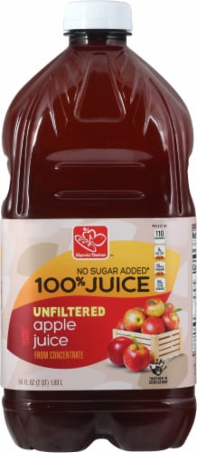 Harris Teeter™ No Sugar Added Unfiltered 100% Apple Juice Perspective: back