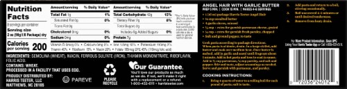 Harris Teeter™ Angel Hair Pasta Perspective: back