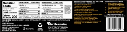 Harris Teeter™ Spaghetti Pasta Perspective: back