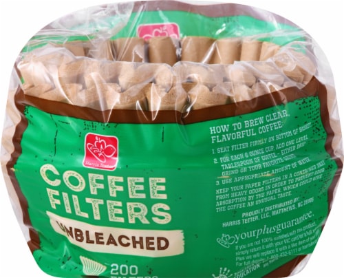 Harris Teeter™ 12 Cup Unbleached Basket-Style Coffee Filters Perspective: back