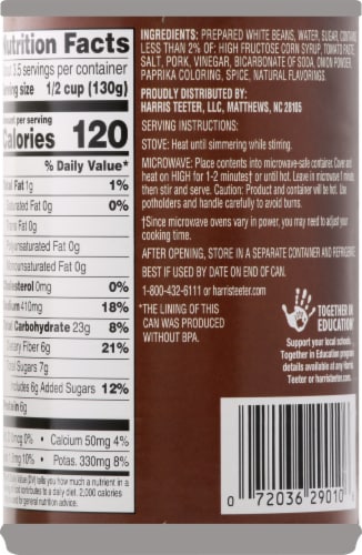 Harris Teeter™ Pork & Beans in Tomato Sauce Perspective: back