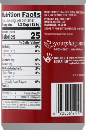 Harris Teeter® Whole Peeled Tomatoes Perspective: back