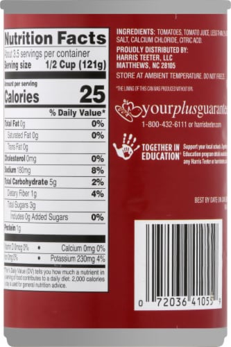 Harris Teeter® Diced Tomatoes Perspective: back