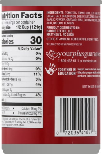 Harris Teeter™ Italian Style Stewed Tomatoes Perspective: back