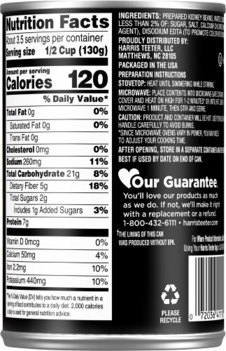 Harris Teeter™ Dark Red Kidney Beans Perspective: back