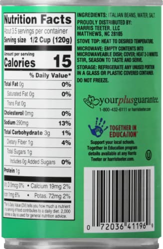 Harris Teeter™ Italian Cut Green Beans Perspective: back