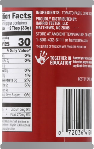 Harris Teeter Tomato Paste Perspective: back