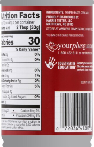 Harris Teeter™ Tomato Paste Perspective: back