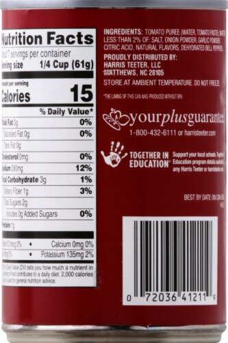 Harris Teeter™ Tomato Sauce Perspective: back
