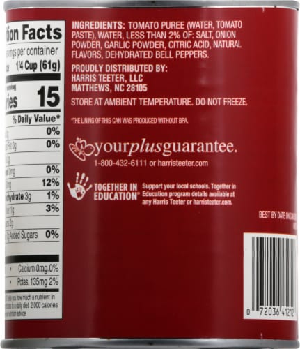 Harris Teeter™ Tomato Sauce Perspective: back