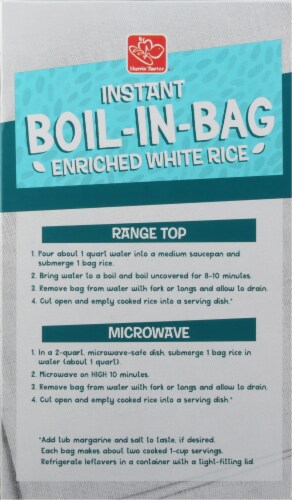 Harris Teeter™ Instant Boil-in-Bag Enriched White Rice Perspective: back