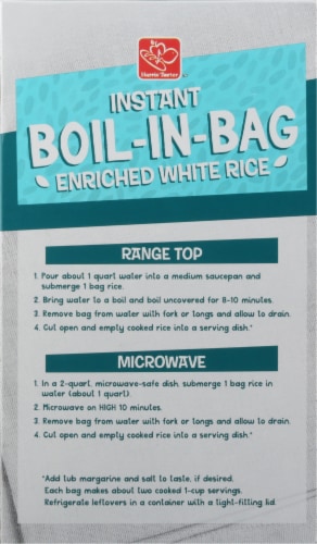 Harris Teeter™ Instant Boil-in-Bag Enriched White Rice Perspective: back