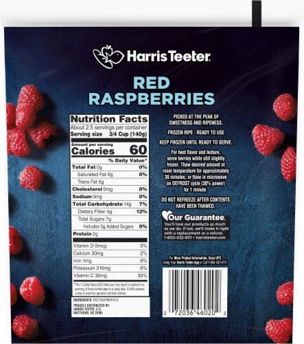 Harris Teeter® Frozen Red Raspberries Perspective: back