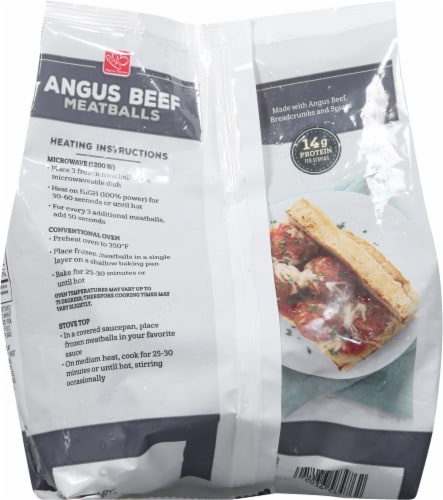 Harris Teeter™ Fully Cooked Microwavable Angus Beef Meatballs Perspective: back