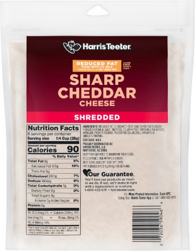Harris Teeter® 2% Milk Reduced Fat Sharp Cheddar Shredded Cheese Perspective: back