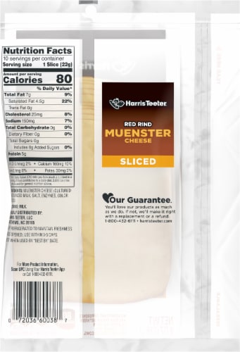 Harris Teeter™ Muenster Sliced Cheese - 8 Ounces Perspective: back