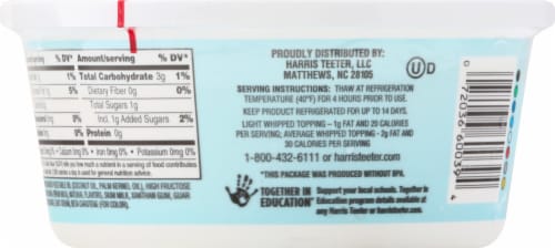 Harris Teeter™ Gluten Free Lite Whipped Topping Perspective: back