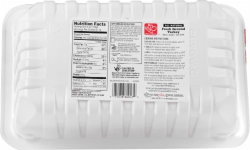 Harris Teeter™ All Natural 85% Lean Fresh Ground Turkey Perspective: back