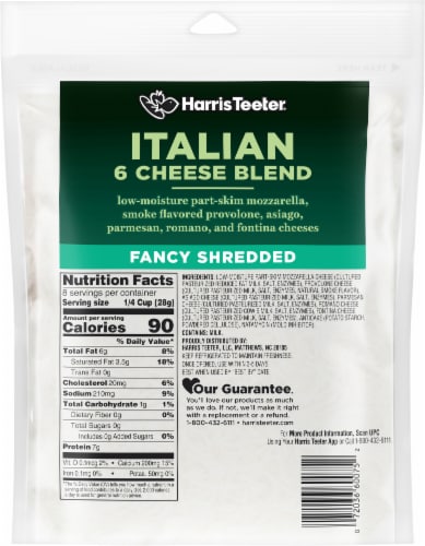 Harris Teeter Italian 6 Cheese Blend Fancy Shredded Cheese Perspective: back