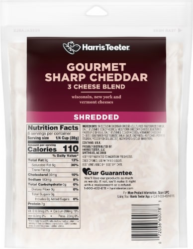 Harris Teeter­™ Gourmet Sharp Cheddar Blend Shredded Cheese Perspective: back