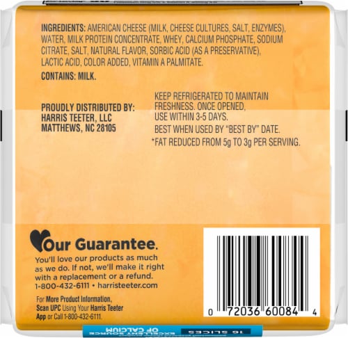 Harris Teeter® 2% Milk American Cheese Singles Perspective: back