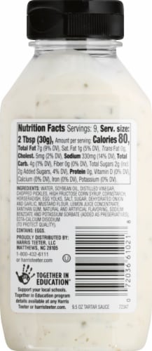 Harris Teeter™ Original Tartar Sauce Perspective: back