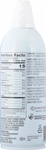 Harris Teeter™ Original Whipped Cream - 6.5 Ounces Perspective: back