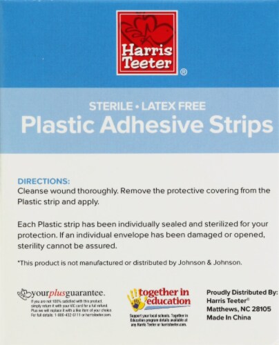Harris Teeter® Plastic One Size Adhesive Strips Perspective: back