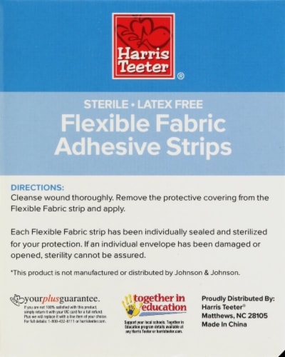 Harris Teeter® Flexible Fabric Assorted Sizes Adhesive Strips Perspective: back