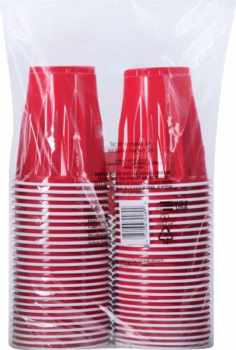 Hefty Party On Plastic Cups, Holiday Assorted Colors, 16 Ounce, 100 Count 