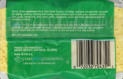 Harris Teeter™ Multi Purpose Scrubber Sponges Perspective: back