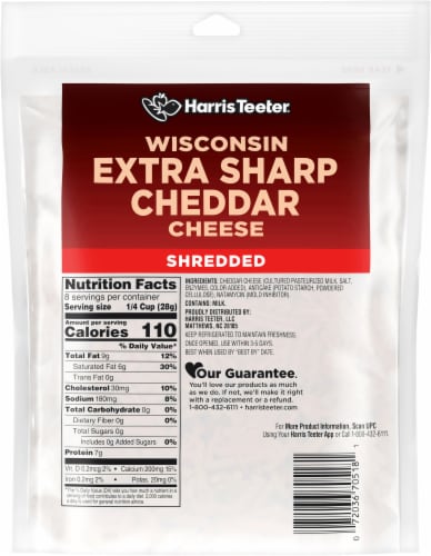 Harris Teeter™ Extra Sharp Shredded Chedder Cheese Perspective: back