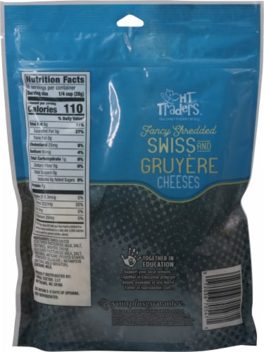 HT Traders™ Fancy Shredded Swiss and Gruyere Cheeses Perspective: back