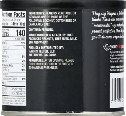 HT Traders™ Salted Virginia Peanuts Perspective: back