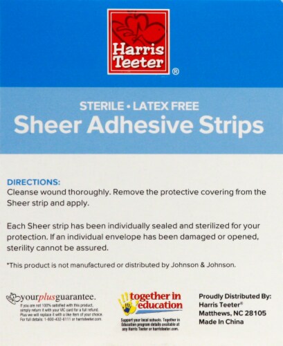 Harris Teeter® Sterile Latex Free Sheer Adhesive Strips Perspective: back