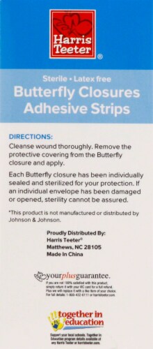 Harris Teeter® Butterfly Closure Adhesive Bandage Strips Perspective: back